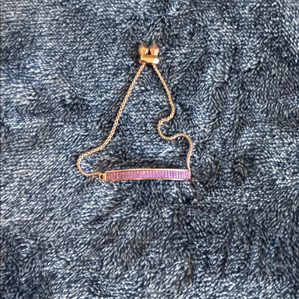 Kendra Scott Purple and Rose Gold Bracelet